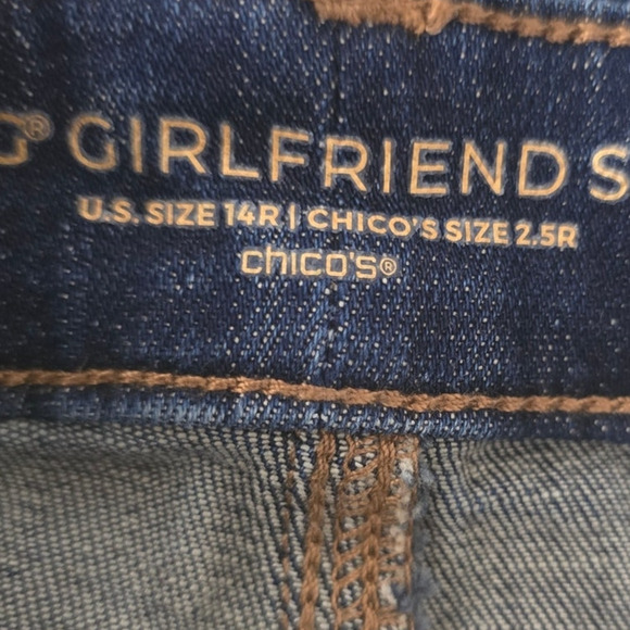 Jeans Chico's So Slimming Girlfriend Straight Leg Jeans 14R *Read - Picture 5 of 5